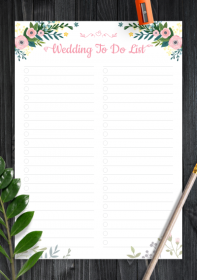 تو دو لیست عروسی – Wedding To Do List